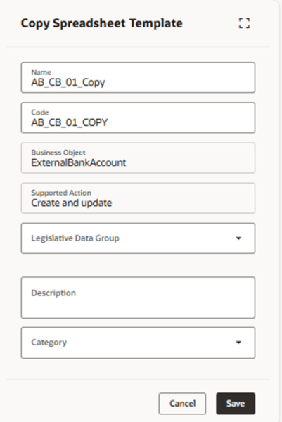 テンプレートのコピー