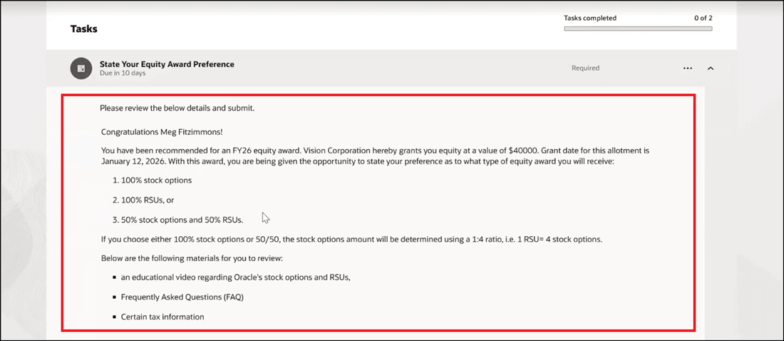 ジャーニ・タスク・ノート・セクションに表示されるBIレポート別動的生成ノート