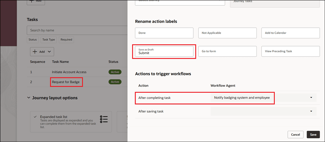 タスク完了後にトリガーするワークフロー・エージェントの構成