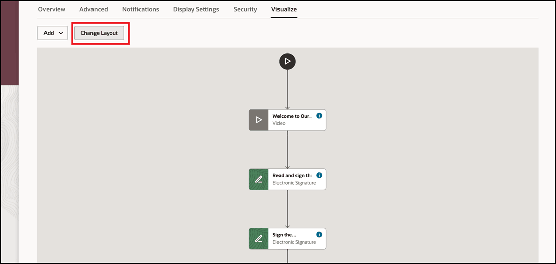 ダイアグラムの垂直ビューのレイアウトの変更