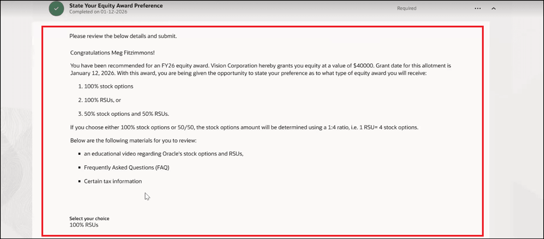タスク完了後のBIレポートの表示