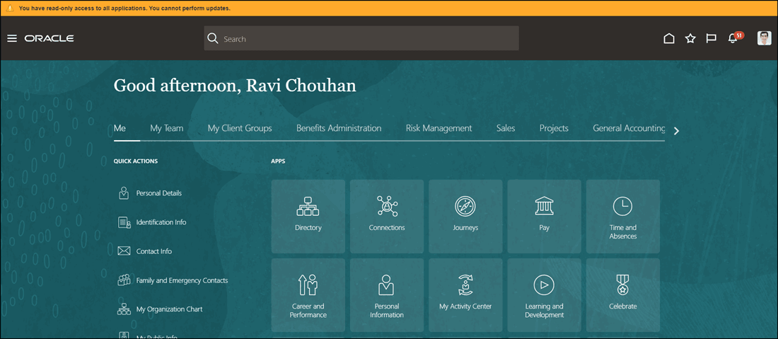 読取り専用モードがオンの場合にログイン中に表示されるメッセージ
