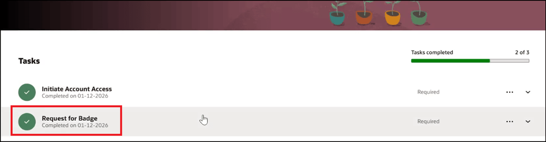 完了としてマークされたタスク
