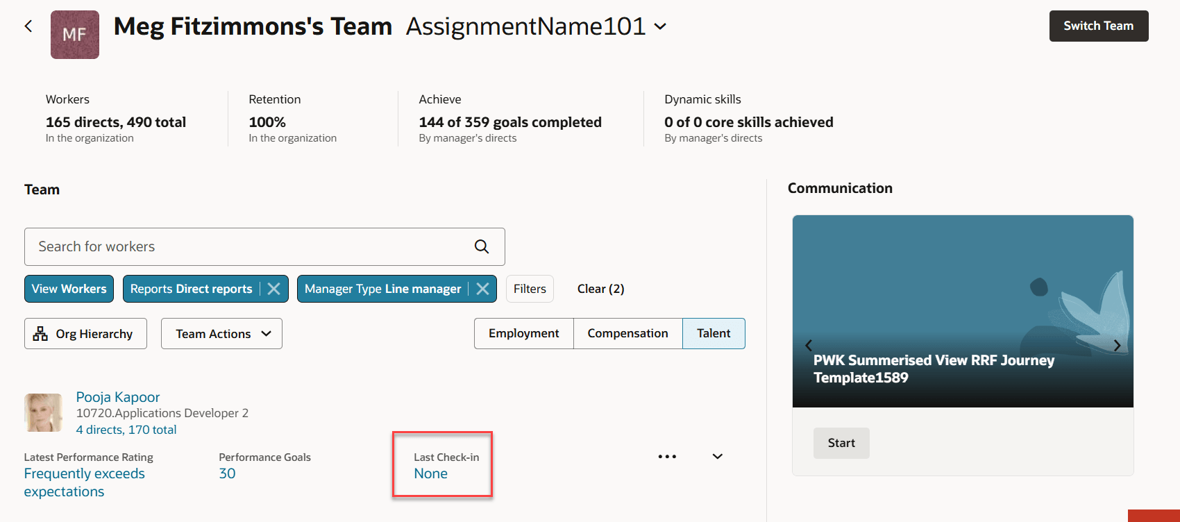 使用可能なチェックインがないため、「チェックインの作成」ページが開きます