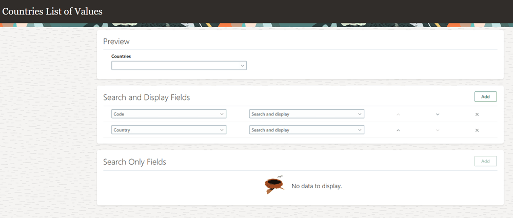HCMエクスペリエンス設計スタジオの国値リスト構成