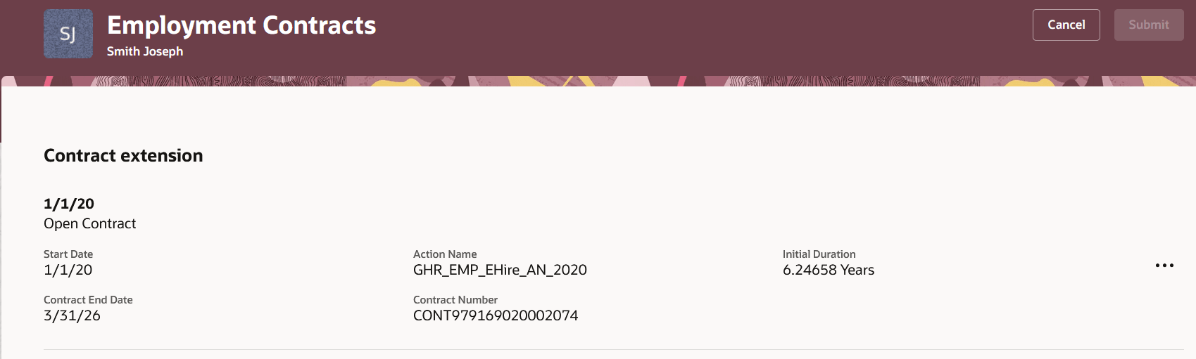 雇用契約の就業者ビュー