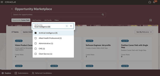 ジョブ機能フィルタ