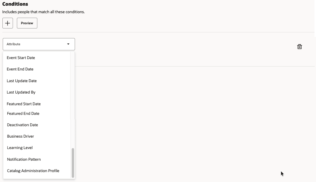 新規学習検索フィルタ属性