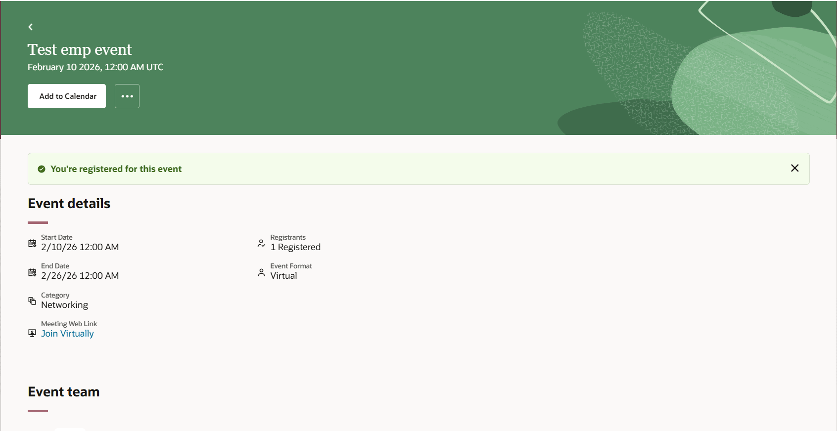 選択したブランド・テーマがイベント詳細に表示されます
