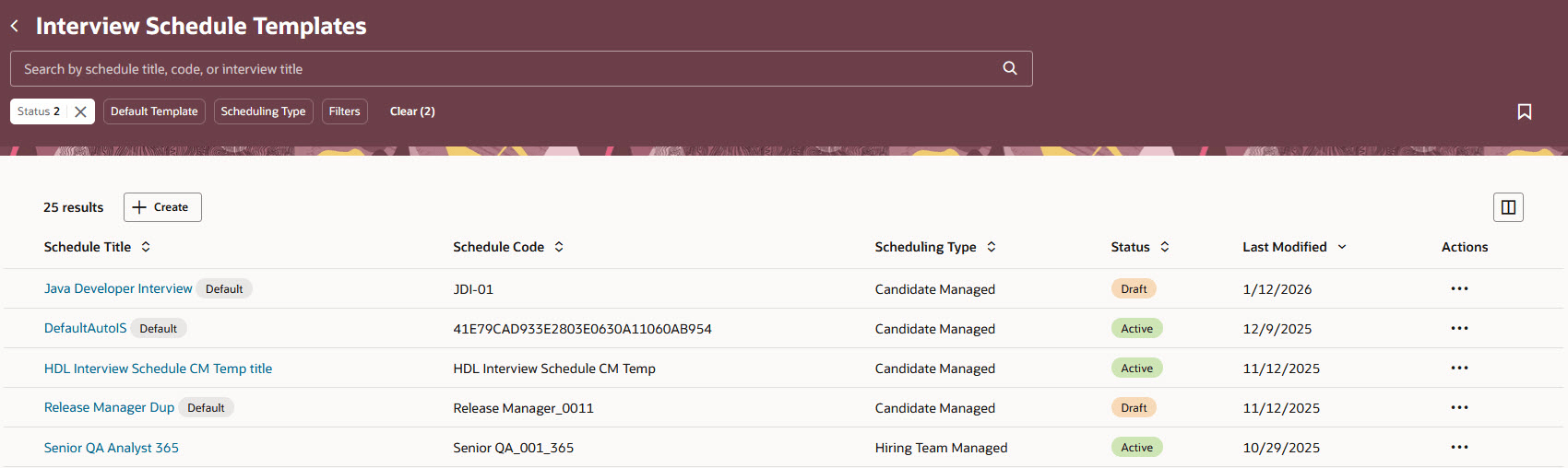 インタビュー・スケジュール・テンプレート・リスト・ページ