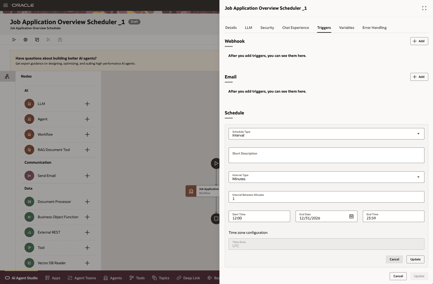 ジョブ・アプリケーション概要スケジューラ・エージェント
