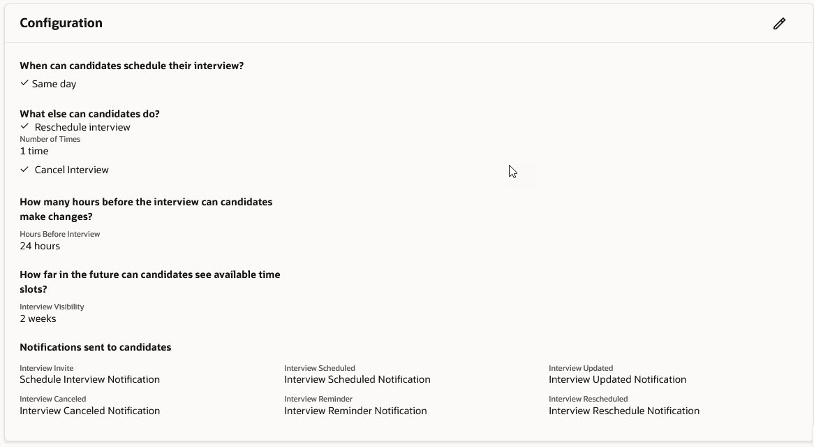 「インタビュー・スケジュール・テンプレート詳細」ページの「構成」セクション