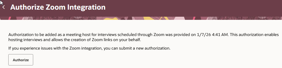 Zoom統合の承認ページ