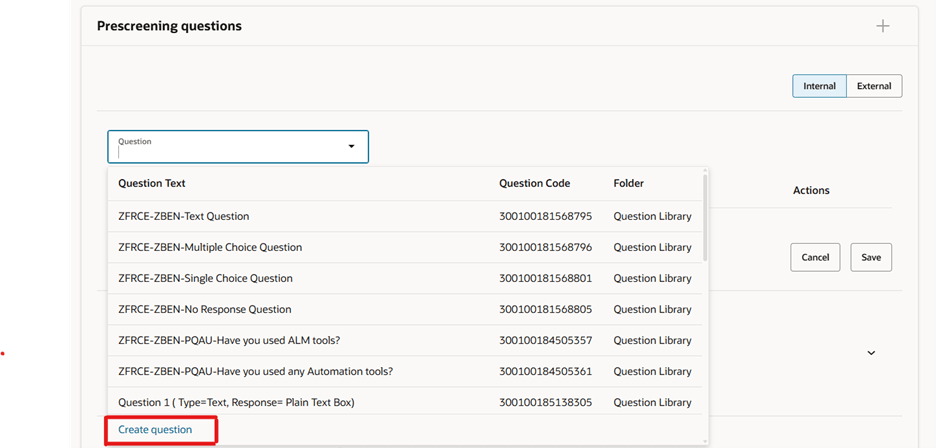 質問セレクタでの質問リンクの作成
