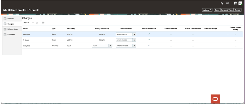 残高プロファイル手数料