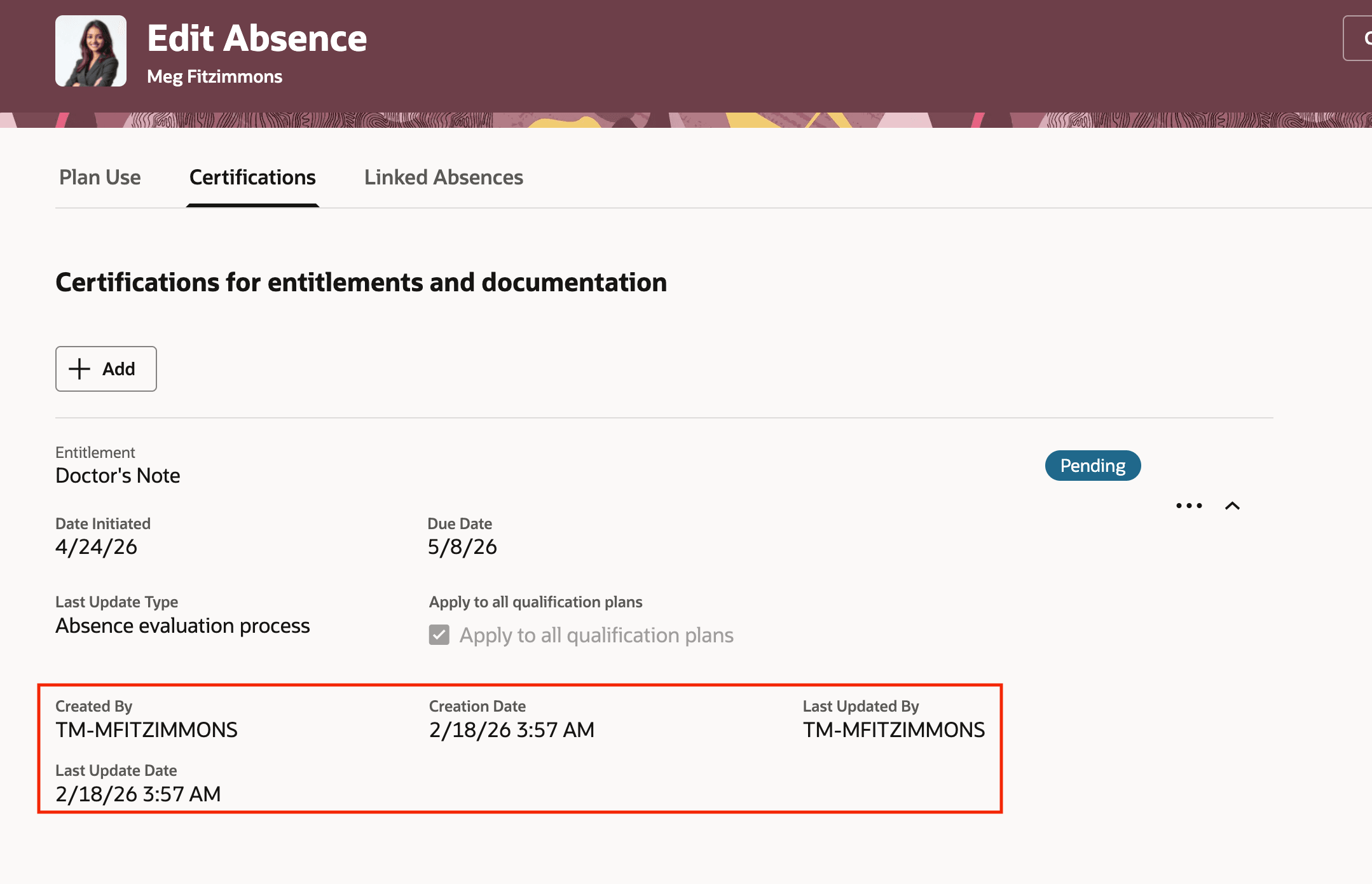 「動作保証」タブ