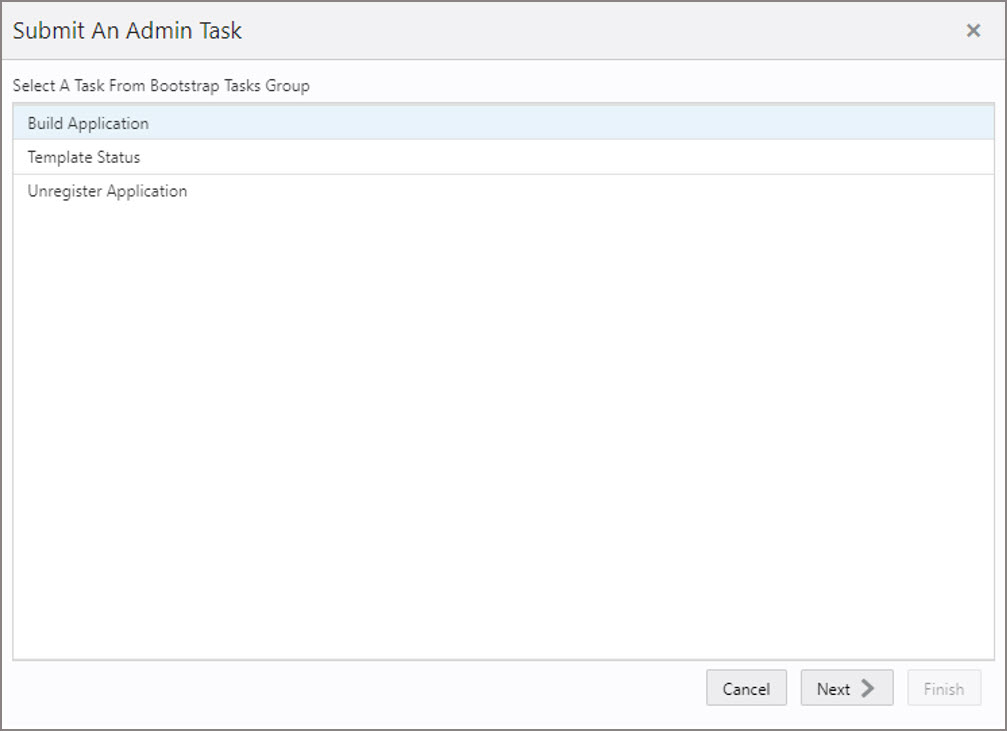 This image shows select a bootstrap task.