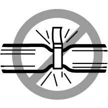 image:“请勿系紧”图标。