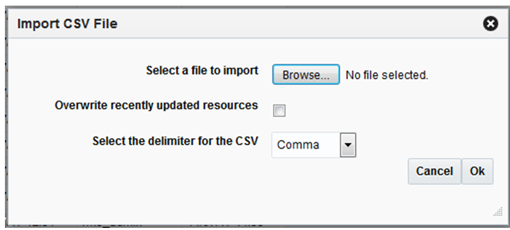 Import CSV File Dialog