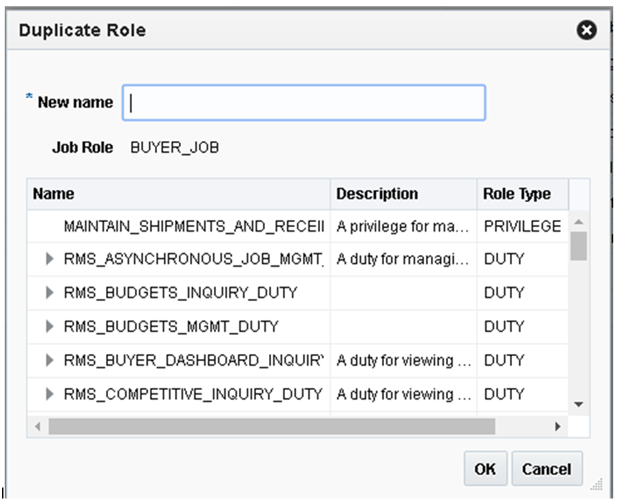 duplicate role dialog