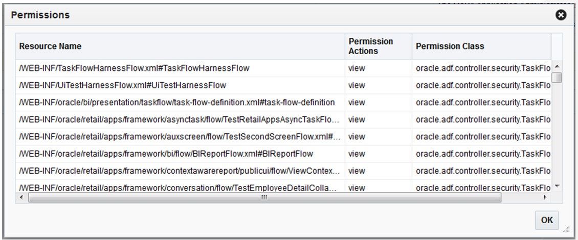 View Permissions Dialog