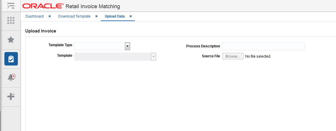 Upload Data Window