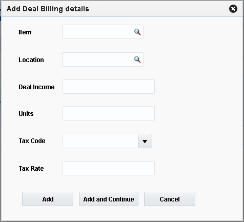 Add Deal Billing Detail Dialog