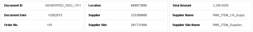 Document Maintenance Header Pane