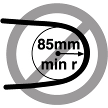 image:折り曲げ禁止アイコン。