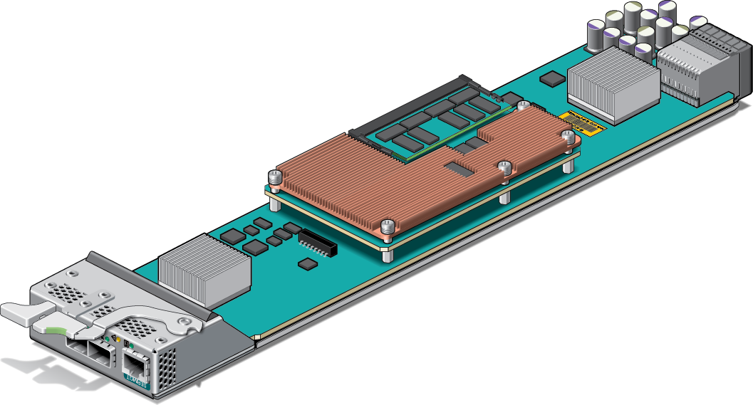 image:Dual Port 16 Gb Fibre Channel Module を示す図。