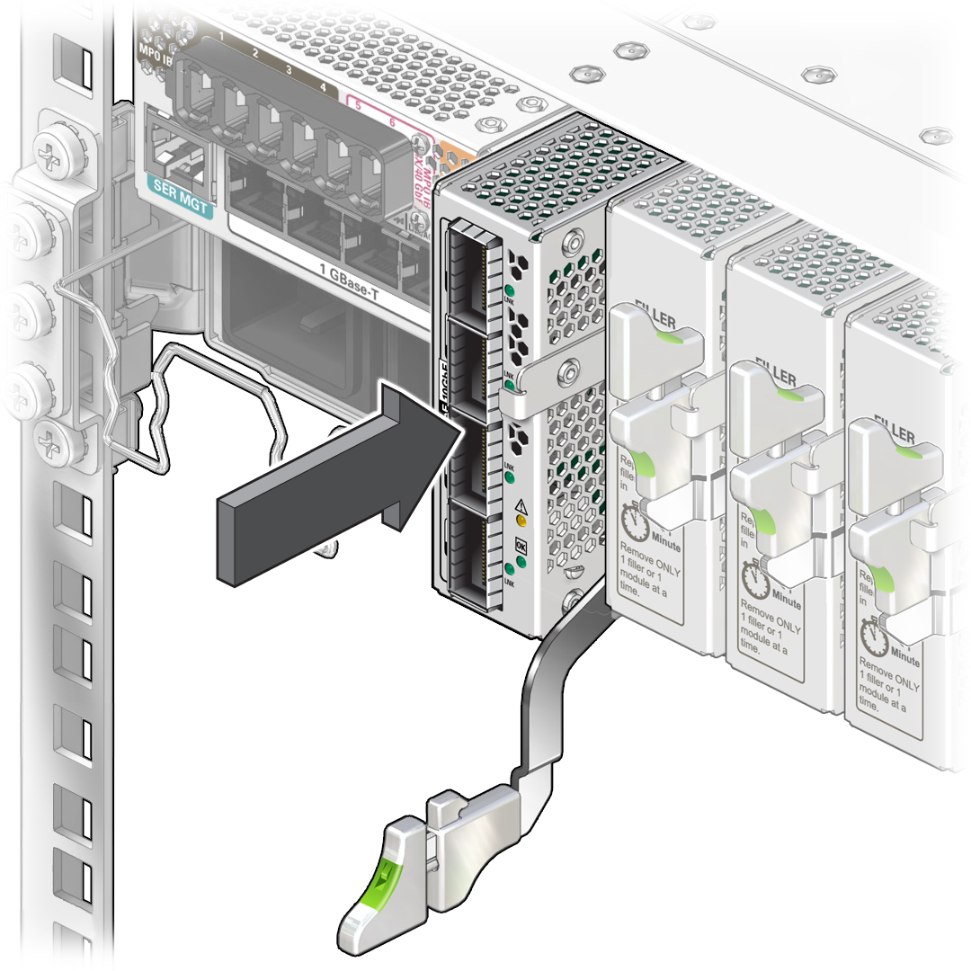 image:示意图显示了滑入机箱中的模块。