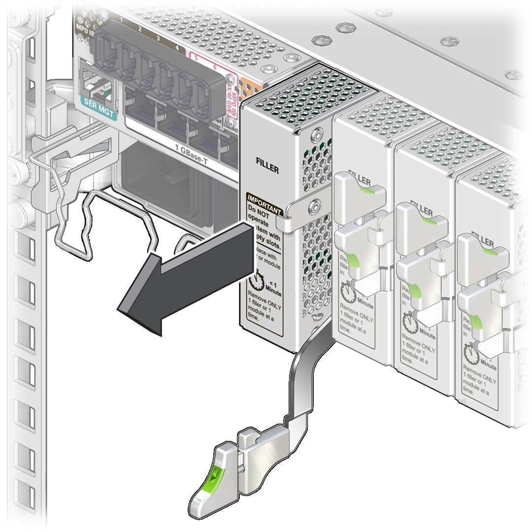 image:示意图显示了移除填充面板。