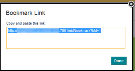 Bookmark Link dialog