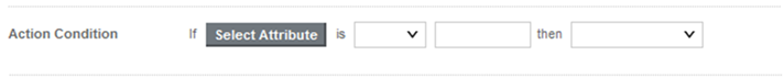 Empty condition fields for a Results Table column action
