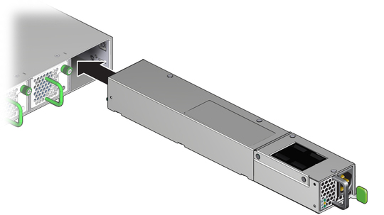 image:Illustration shows the power supply being installed.