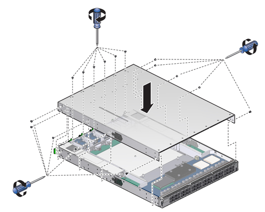 image:Illustration shows the cover being installed.