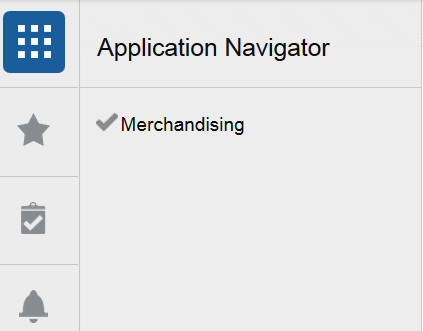 Application navigator when switching applications