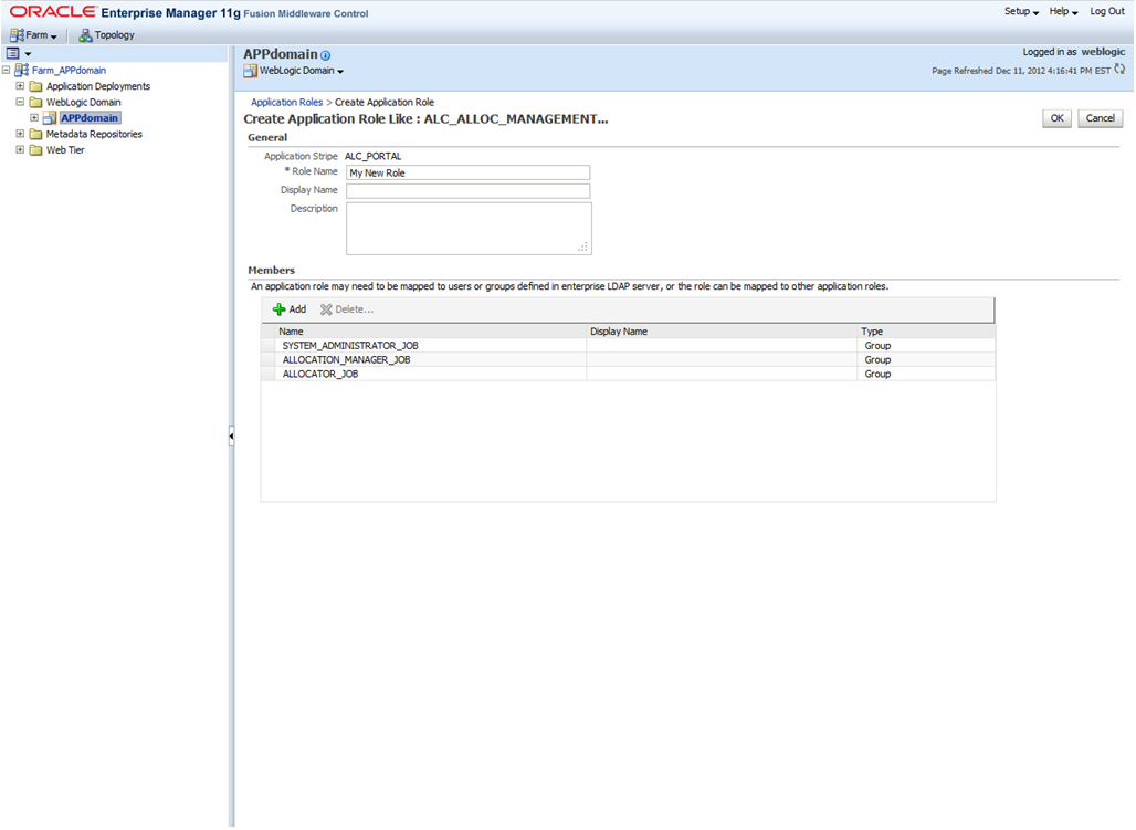 Copy an application role