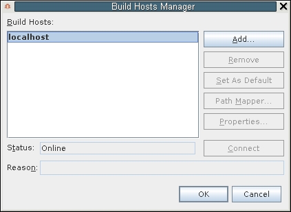 image:Build Hosts Manager dialog box