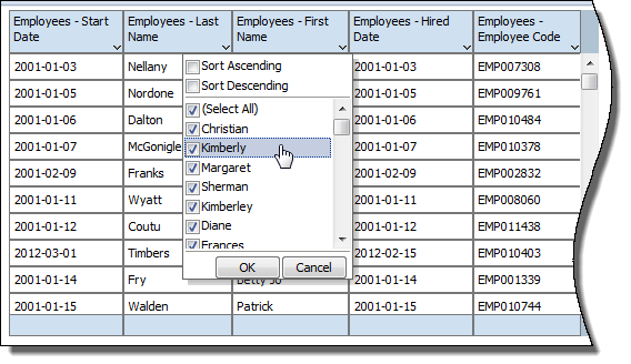 レポートの対話型ビューア