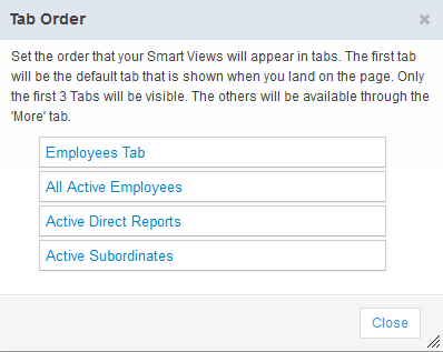 歯車アイコンをクリックすることによりタブの順序を設定できます。