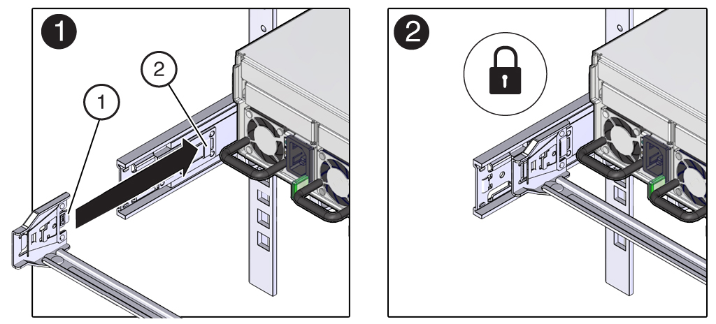 image:Figura en la que se muestra cómo conectar el conector A del CMA con la guía deslizante izquierda.
