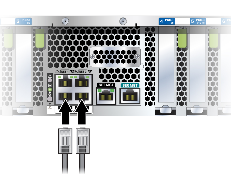 image:Figura en la que se muestra cómo conectar los cables de red Ethernet.