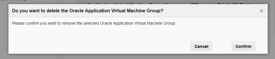 image:Captura de pantalla que muestra la supresión de la ventana emergente del grupo de máquinas virtuales.