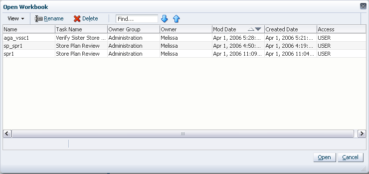 Open Workbook Wizard