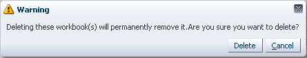 Delete Warning Message