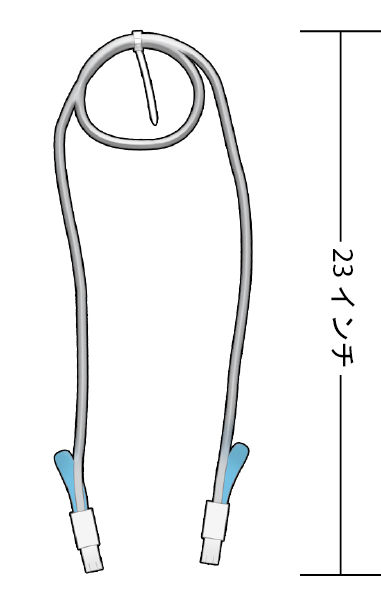 image:図は、ケーブルタイとケーブル端の間の長さを示しています。