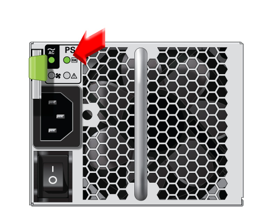 image:電源ステータスを確認する方法を示す図
