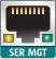 image:illustration présentant le port de gestion série du contrôleur 7420