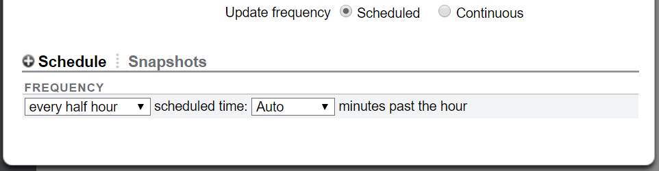 image:Screenshot Showing Auto time scheduling for Action Schedule                                 Frequency